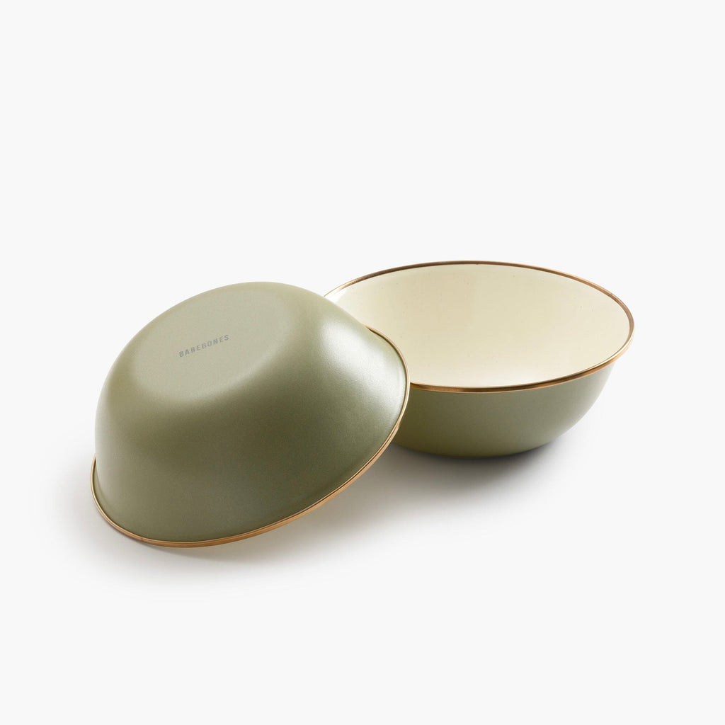 Enamelware 2-Tone Dining Collection - Olive Drab