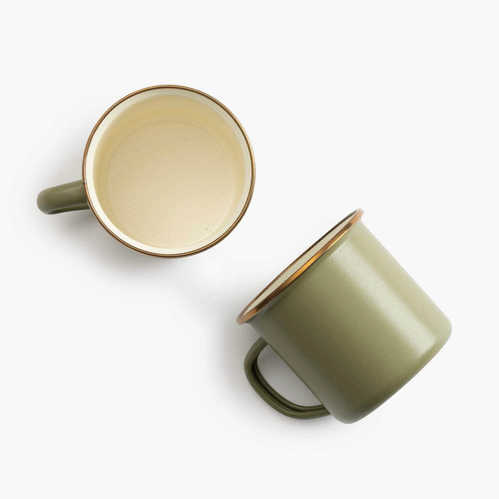 Enamelware 2-Tone Dining Collection - Olive Drab