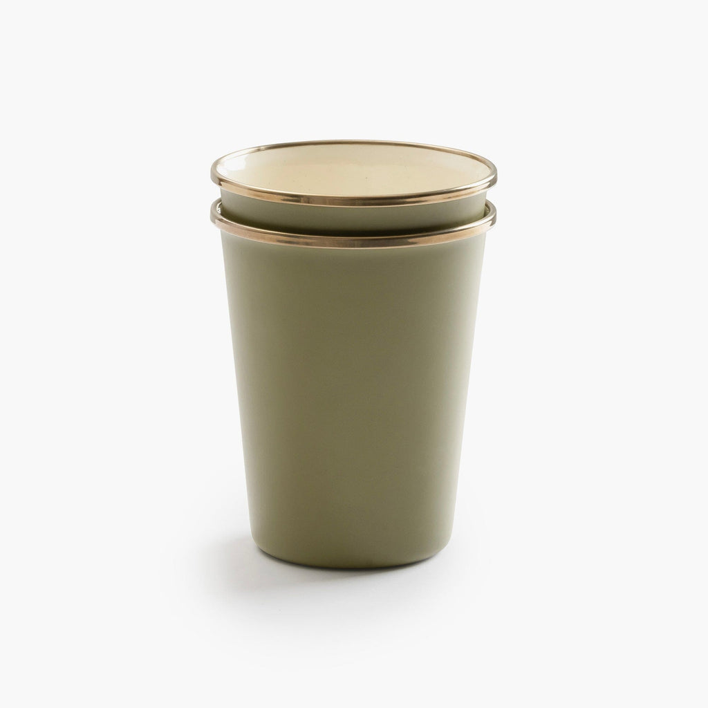 Enamelware 2-Tone Dining Collection - Olive Drab