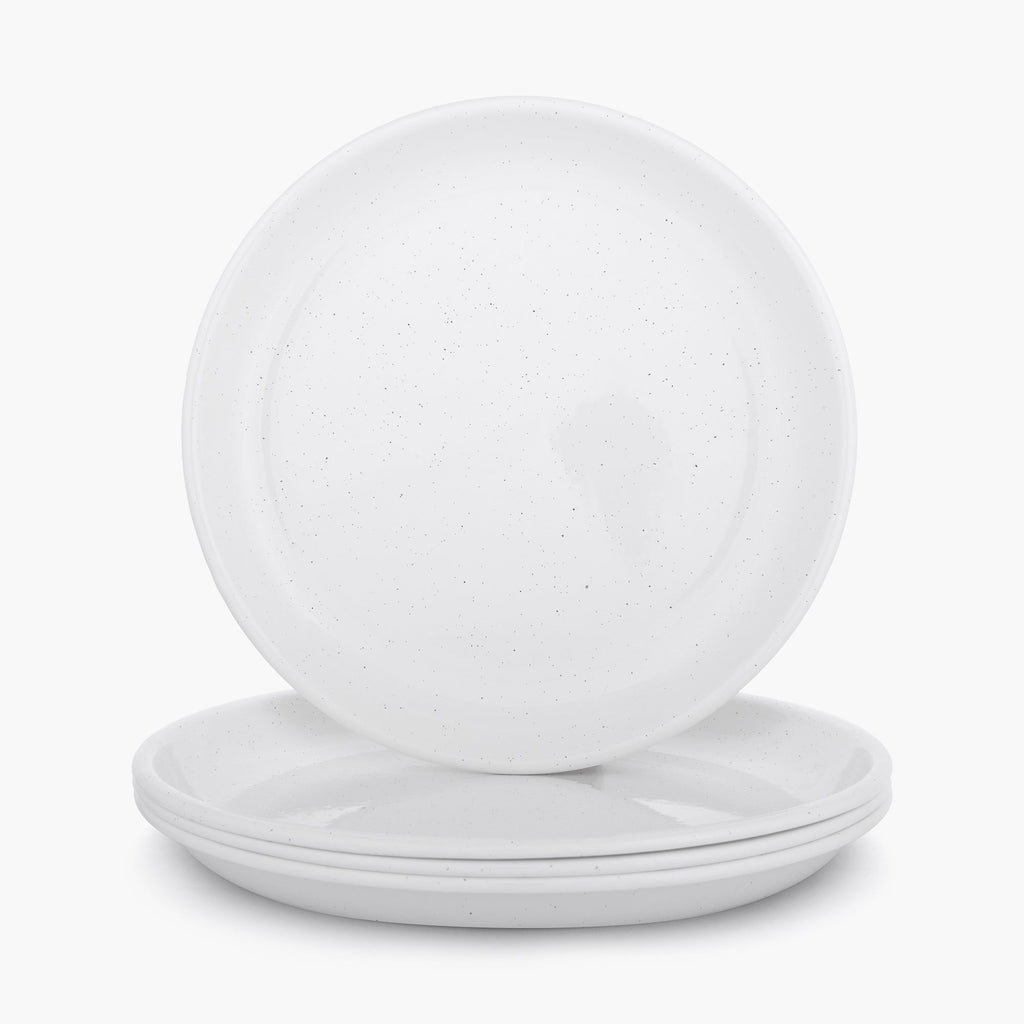 Rolled Enamelware Plate Set