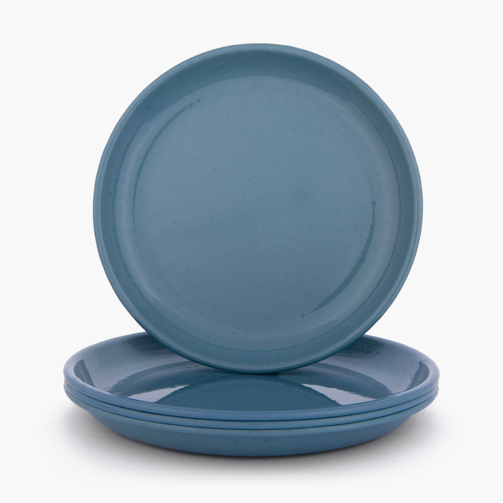 Rolled Enamelware Plate Set