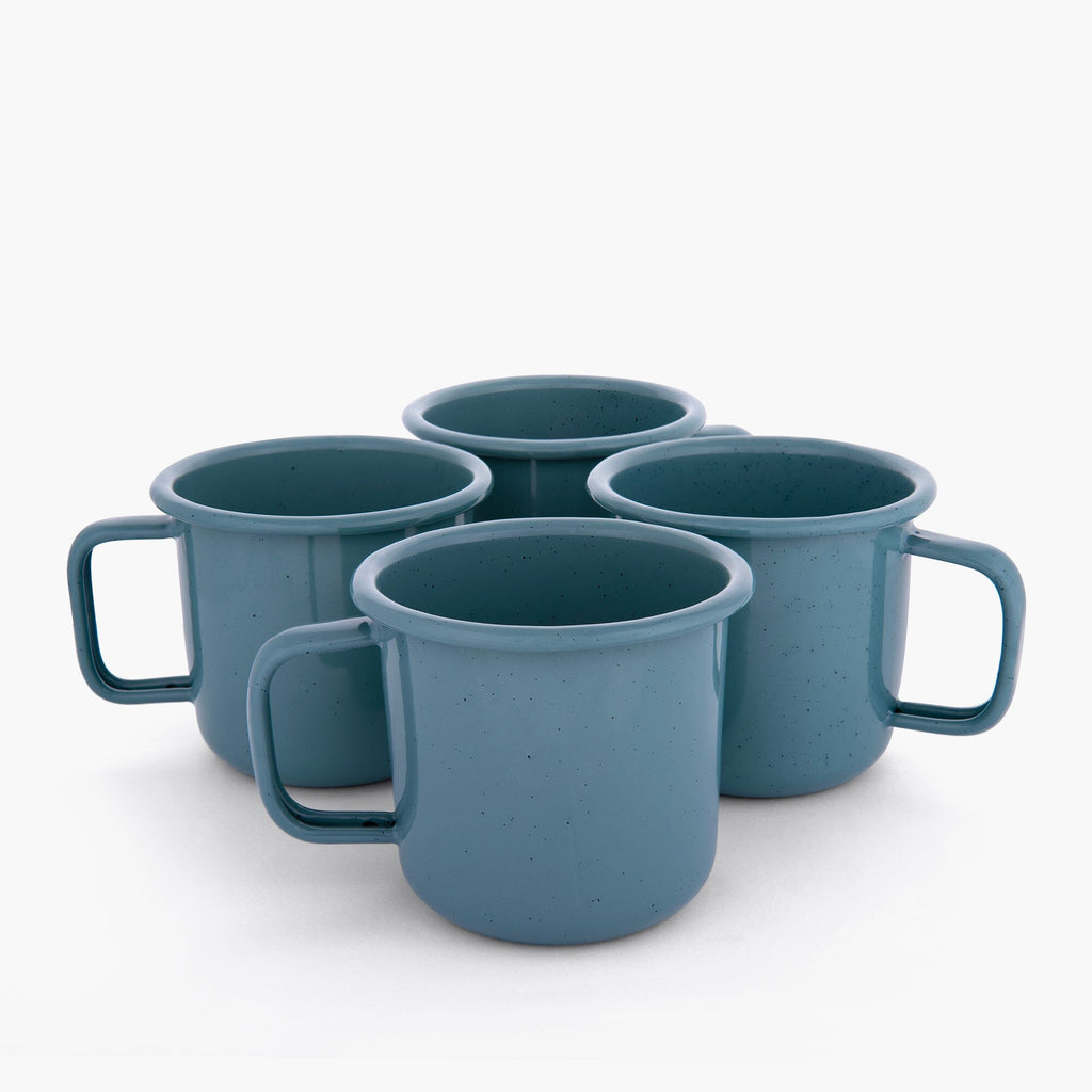 Rolled Enamelware Mug Set