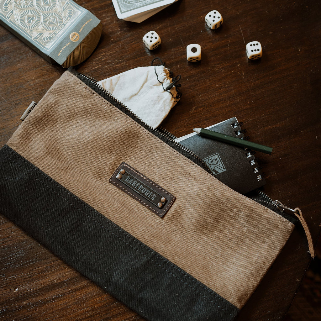 Neelum Zipper Pouch - Khaki